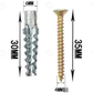 🔩 50% DE RÉDUCTION ! 🧱 Vis à Expansion Crantée Renforcée – Acier – Anti-Rotation & Fixation Béton/Brique for Maçonnerie