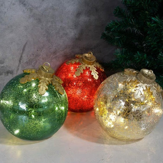 🎅Glass Tabletop Christmas Ornaments【3ct】🔔🎁
