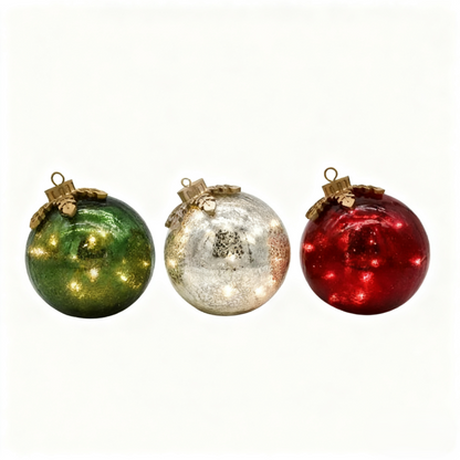 🎅Glass Tabletop Christmas Ornaments【3ct】🔔🎁