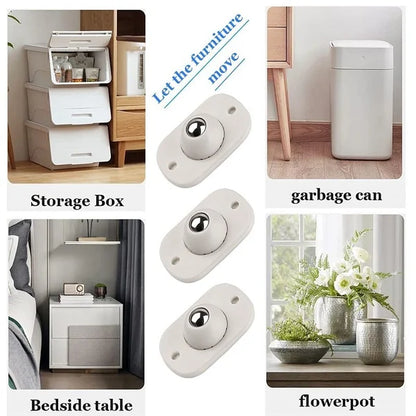 🪑 50 % DE RÉDUCTION EN CE MOMENT !🚀Roues Adhésives Universelles Inox – Sans Perçage, Adhésif Puissant, Rotation 360°, ABS+Acier Inox 304, Idéales Canapés & Meubles Lourds 🛋️