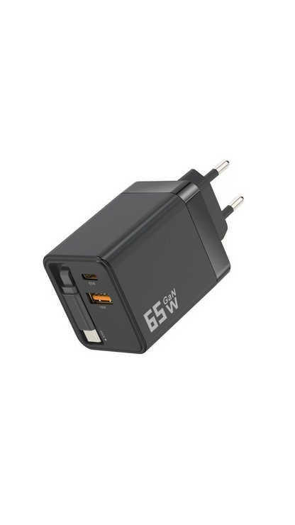 🏆 50 % DE RÉDUCTION EN CE MOMENT ! 🔌 Chargeur 65 W avec câble Type-C rétractable 📲