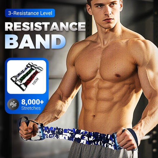 💪3-Way Natural Latex Resistance Band - Full Body Stretching & Strength Training
