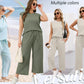 💕 Hot Sale 50% OFF🔥✨2025 New Women's  Cap Sleeve Top & Wide-Leg Pants 2-Piece Set