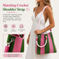 🏆👜🌴 Sac seau bohème rayé en maille pour femme – Sac bandoulière d’été fait main pour la plage