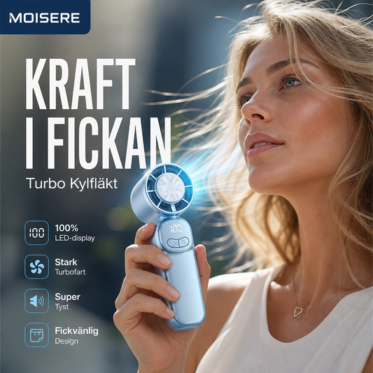 ❄️ PROMO -50% ! 🌬️ Mini Ventilateur Turbo Portable – Plaque Refroidissement, Affichage LED Vitesse, Moteur Sans Balais Silencieux, 130mm · 3 Coloris 🔥 Achetez 2 & Économisez
