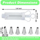 📢50% DE RÉDUCTION !! ⏰ Kit Pistolet à Décorer les Gâteaux en Inox – Set Complet avec 18 Embouts & Douilles – Décorez l’Intérieur & l’Extérieur.