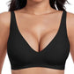 💐 Jelly Wireless : soutiens-gorge sans armatures confortables pour femmes, bralettes push-up, soutiens-gorge sans coutures à porter sous un t-shirt, soutiens-gorge à décolleté en V profond pour tous les jours💕
