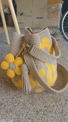 👜 50 % DE RÉDUCTION EN CE MOMENT ! 💐Sac fourre-tout à fleurs au crochet fait main 🌼✨