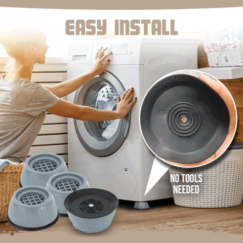 🔇 50 % DE RÉDUCTION EN CE MOMENT ! 🛡️ Lot de 4 Patins Anti-Vibrations pour Machine à Laver – Réduction du Bruit, Maintien Antidérapant et Protection des Sols