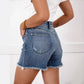 💖LAST DAY SALE 50% OFF🩳High Rise Frayed Hem Cut Off Jean Shorts