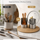 🔥 50 % DE RÉDUCTION ! 🍳1 acheté 1 offert 🧂Organisateur d’Ustensiles de Cuisine Multifonctionnel – Acier Inoxydable