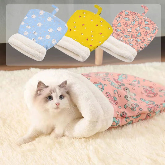 🐾 50 % DE RÉDUCTION EN CE MOMENT ! 🛏️ Nid douillet pour chats et chiens – peluche ultra-douce, chaleur à 360°, lavable en machine. 💚