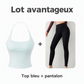 Haut dos nu pour femme avec brassière intégrée