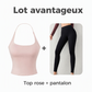 Haut dos nu pour femme avec brassière intégrée