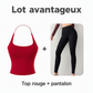 Haut dos nu pour femme avec brassière intégrée
