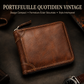 🏆 50 % DE RÉDUCTION EN CE MOMENT ! 👛Portefeuille vintage pour homme à trois volets avec fermeture éclair tout autour