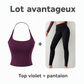 Haut dos nu pour femme avec brassière intégrée
