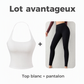Haut dos nu pour femme avec brassière intégrée