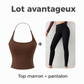 Haut dos nu pour femme avec brassière intégrée
