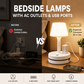 💡50% DE RÉDUCTION !🔌 Lampe de chevet avec prises USB et secteur,3/4 prises secteur, 2 ports USB, 1 port Type-C. ⭐🏠