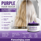 💜2 achetés 1 offert✨ Masque capillaire violet hydratant pour cheveux clairs, soin réparateur parfum longue durée anti-reflets jaunes ✨