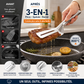 🍳 50% DE RÉDUCTION ! 🔥1 acheté 1 offert 🔥Pinces de cuisine 3‑en‑1 acier inoxydable, multifonction pour steak, barbecue et cuisson