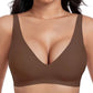 💐 Jelly Wireless : soutiens-gorge sans armatures confortables pour femmes, bralettes push-up, soutiens-gorge sans coutures à porter sous un t-shirt, soutiens-gorge à décolleté en V profond pour tous les jours💕