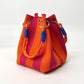 🏆👜🌴 Sac seau bohème rayé en maille pour femme – Sac bandoulière d’été fait main pour la plage