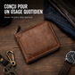 🏆 50 % DE RÉDUCTION EN CE MOMENT ! 👛Portefeuille vintage pour homme à trois volets avec fermeture éclair tout autour