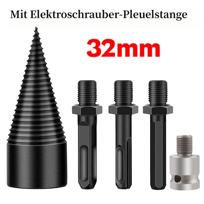 🪓 50 % DE RÉDUCTION MAINTENANT ! 🔩 Fendeuse de bûches pour perceuse électrique – Acier à haute teneur en carbone, portable et à fendage rapide