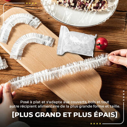 🏆 Offre spéciale du dernier jour :13.99€ ! 🥗 2 achetés 1 offerts 🎁Sacs de Conservation Fraîcheur – 100 PCS Réutilisables, PEHD/PEBD & Élastiques.