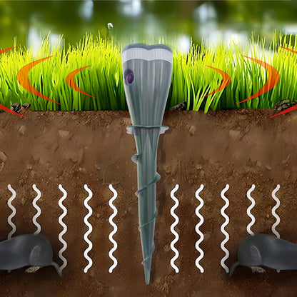 🎉This week's Special Sales - 49% OFF☘️Solar Powered Waterproof Screw Mole Repellent