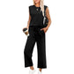 💕 Hot Sale 50% OFF🔥✨2025 New Women's  Cap Sleeve Top & Wide-Leg Pants 2-Piece Set