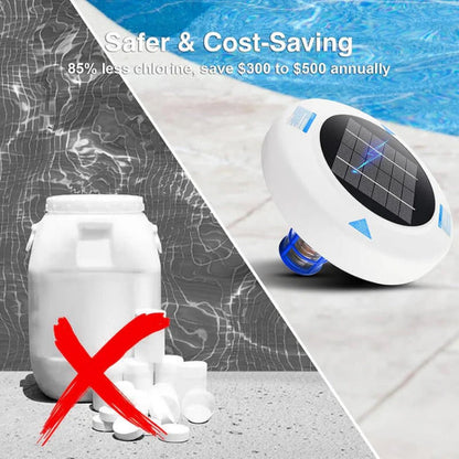 🏊‍♀️ 50 % DE RÉDUCTION EN CE MOMENT ! 💧FINIE LA CHLORE AGRESSIVE ! Ioniseur solaire pour piscine💧