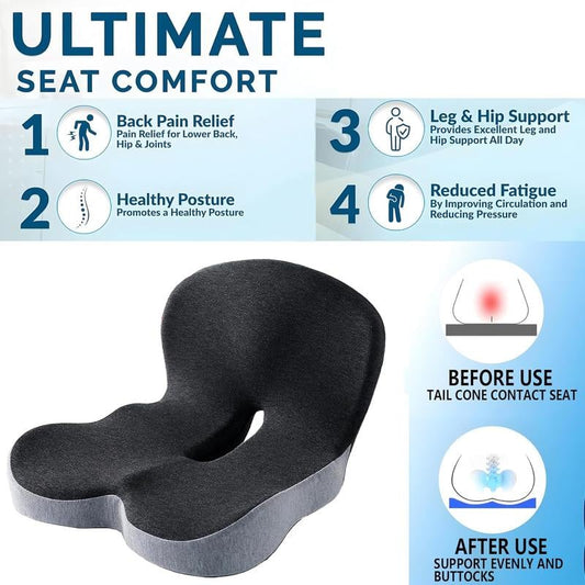🎁 Anti-Slip Memory Foam Seat Cushion — Ireland Exclusive Edition