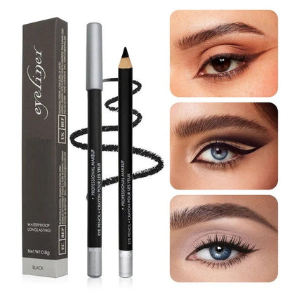 🏆 Last Day Special Price £9.77 ! 💜Buy 1 Get 1 FREE💜Wooden Waterproof Long-Lasting Hard Eyeliner