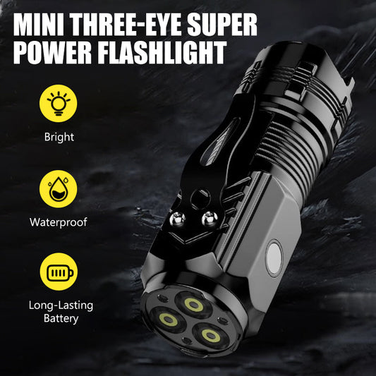 Mini Three-Eye Super Power Flashlight