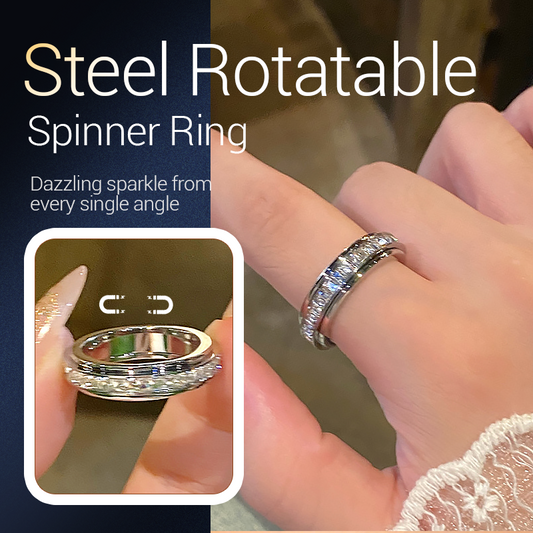 💍 PROMO FLASH : 50% DE RÉDUCTION ! 🔄Bague Rotative en Acier Titane ✨