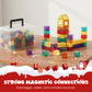🧩 50% DE RÉDUCTION !  🧲 Jeu de Construction Magnétique 60+ Pièces – Aimants Puissants, 6 Faces, Sac de Rangement, Couleurs Vives, Idéal 7-14 ans, STEM 🎁