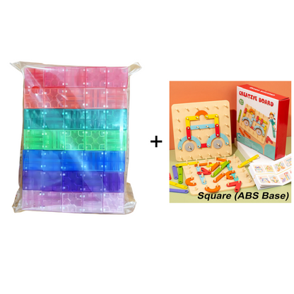 🧩 50% DE RÉDUCTION !  🧲 Jeu de Construction Magnétique 60+ Pièces – Aimants Puissants, 6 Faces, Sac de Rangement, Couleurs Vives, Idéal 7-14 ans, STEM 🎁