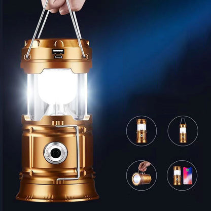 🏕️ PROMO FLASH : 50% DE RÉDUCTION ! ✨Lampe de Camping Rétractable à Énergie Solaire – Charge Solaire + USB & Étanche IP65 for Un Éclairage Fiable en Plein Air