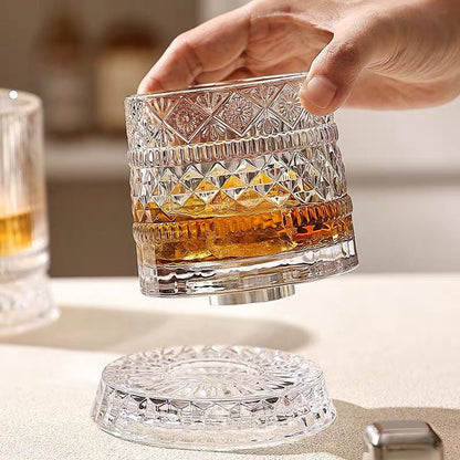 🥛 💎 Promotion exceptionnelle : 50 % de réduction ✨ 🔥 Verre à whisky pivotant à 360°