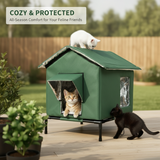✨ Maisonnette pour Chat Pliable et Stable – Le Refuge Idéal pour Votre Félin !