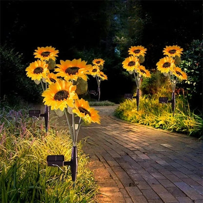🌻 50% DE RÉDUCTION ! ☀️ Lampes Solaires Tournesol Étanches – Pétales Réalistes, IP65 & Allumage Automatique🌿✨🏡