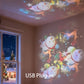 🎉Projecteur LED à rotation dynamique – Effet dynamique à rotation automatique, éclairage lumineux et tamisé, polyvalent pour les fêtes et la décoration d'intérieur ✨