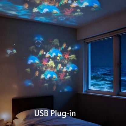 🎉Projecteur LED à rotation dynamique – Effet dynamique à rotation automatique, éclairage lumineux et tamisé, polyvalent pour les fêtes et la décoration d'intérieur ✨