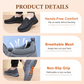 👞Chaussures Homme Sans Lacets - Tige Respirante, Semelle Massante Antidérapante, Confort Toute la Journée