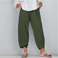 💎💃 PROMO -50% ! Pantalon Femme Coton & Lin – Coupe Large, Taille Élastiquée & Respirant (Kaki/Gris/Vert/Noir/Bleu Marine, S-5XL)