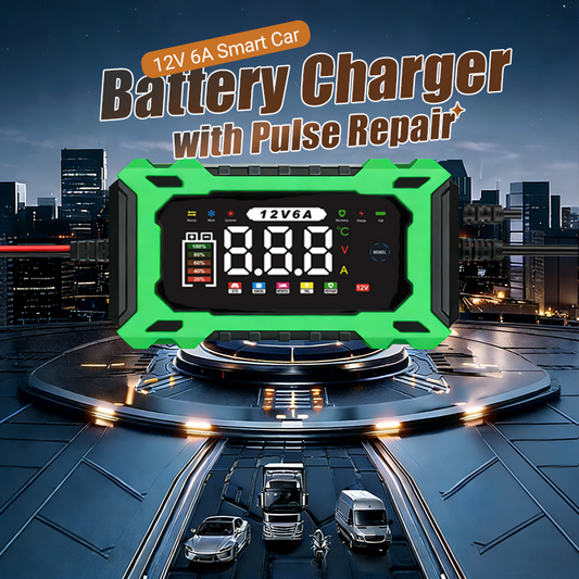 ⚡ 50% DE RÉDUCTION ! 🚙 Chargeur intelligent 12V 6A, réparation impulsion, écran LCD, toutes protections intégrées
