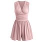 👗 50 % DE RÉDUCTION EN CE MOMENT ! 💐 Combinaison sans manches à col en V et taille froncée pour femme 🏖️